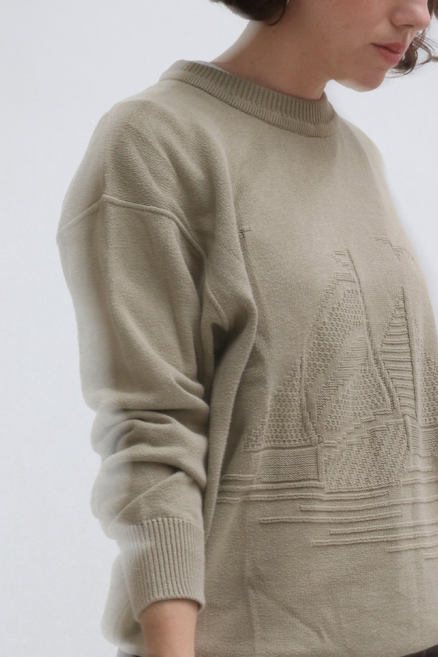 VINTAGE JAEGER CREW NECK KNIT JUMPER