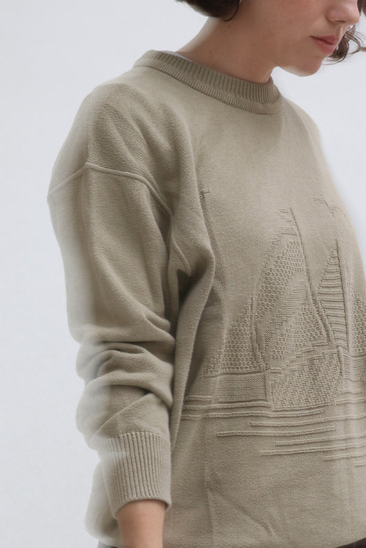 VINTAGE JAEGER CREW NECK KNIT JUMPER