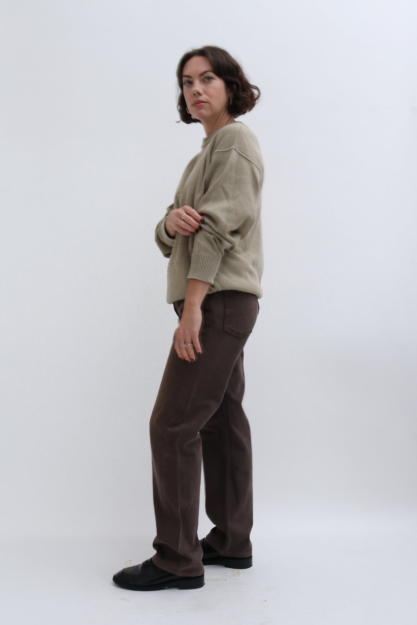 VINTAGE JAEGER CREW NECK KNIT JUMPER