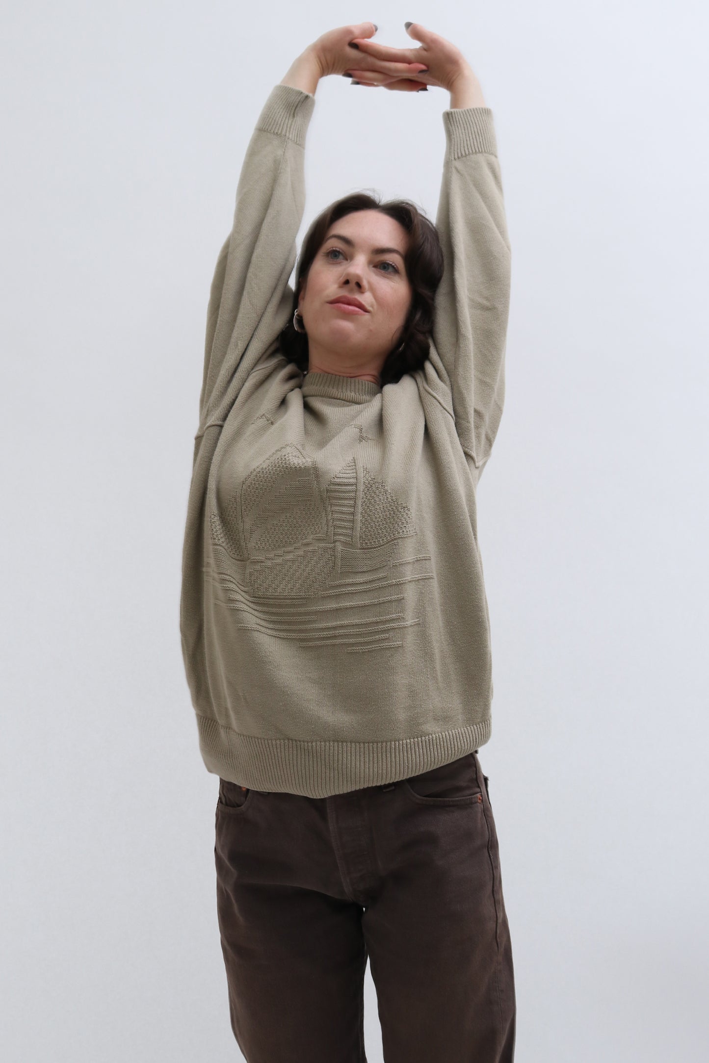 VINTAGE JAEGER CREW NECK KNIT JUMPER