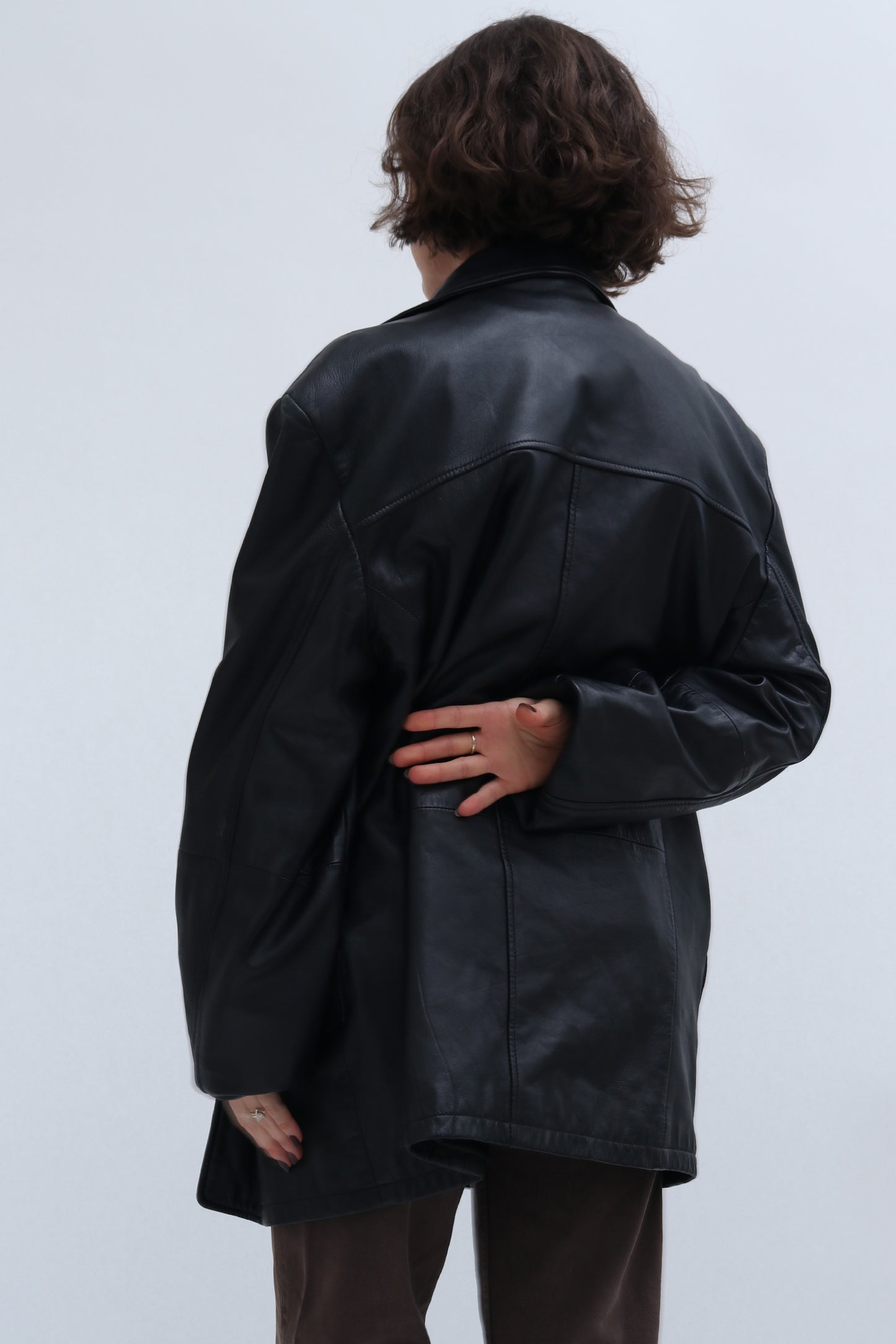 VINTAGE LEATHER BLAZER JACKET