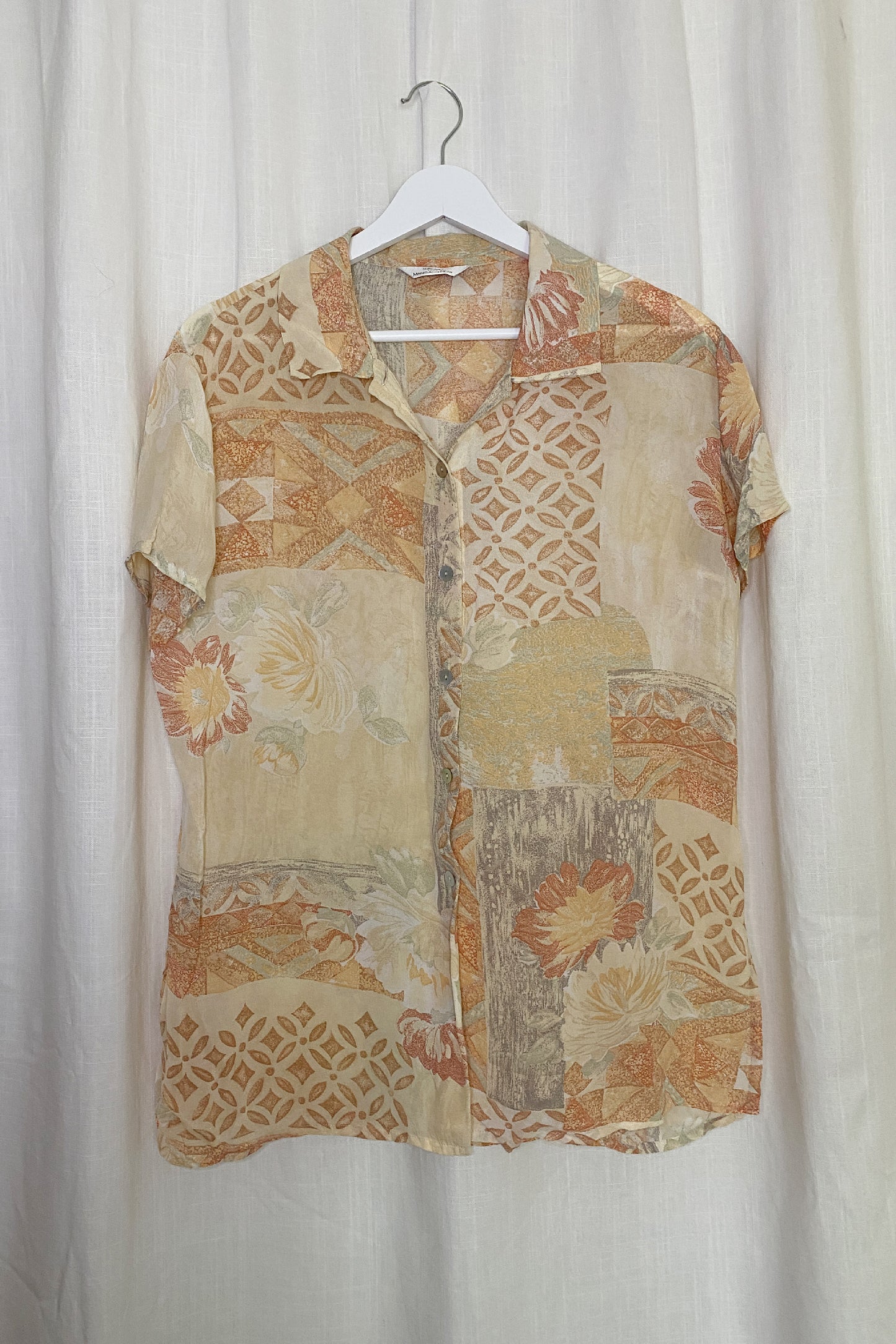 VINTAGE SHEER PRINT SHIRT
