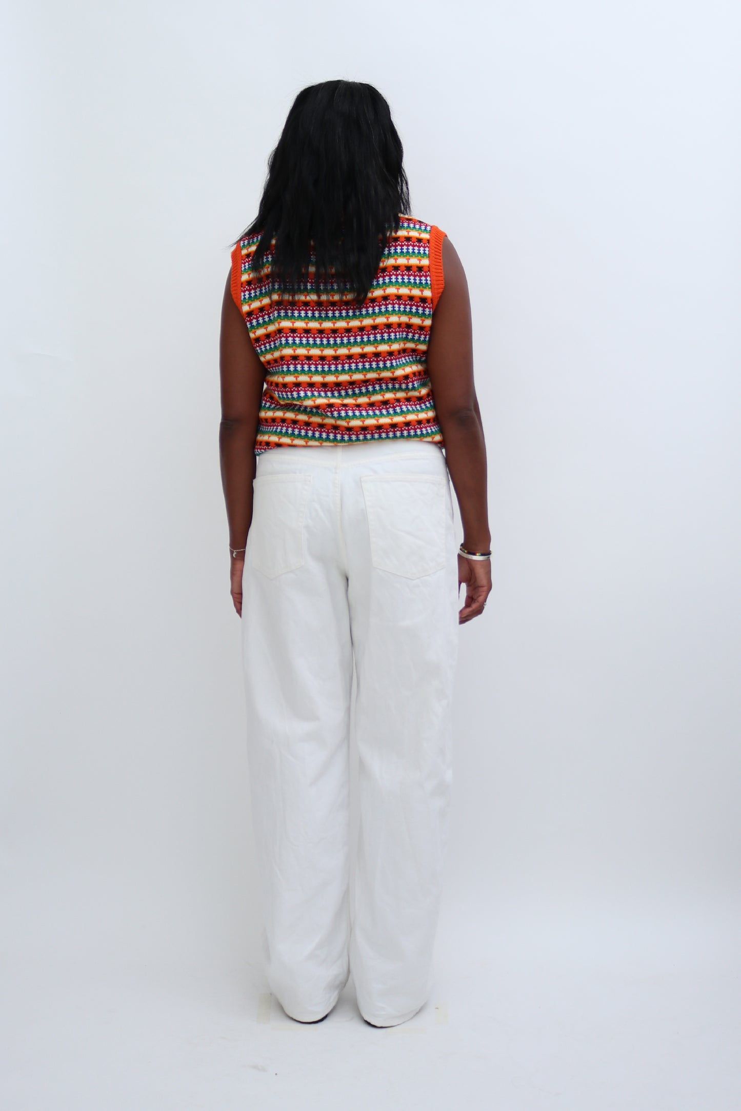 FAIR ISLE V-NECK SLEEVELESS VEST