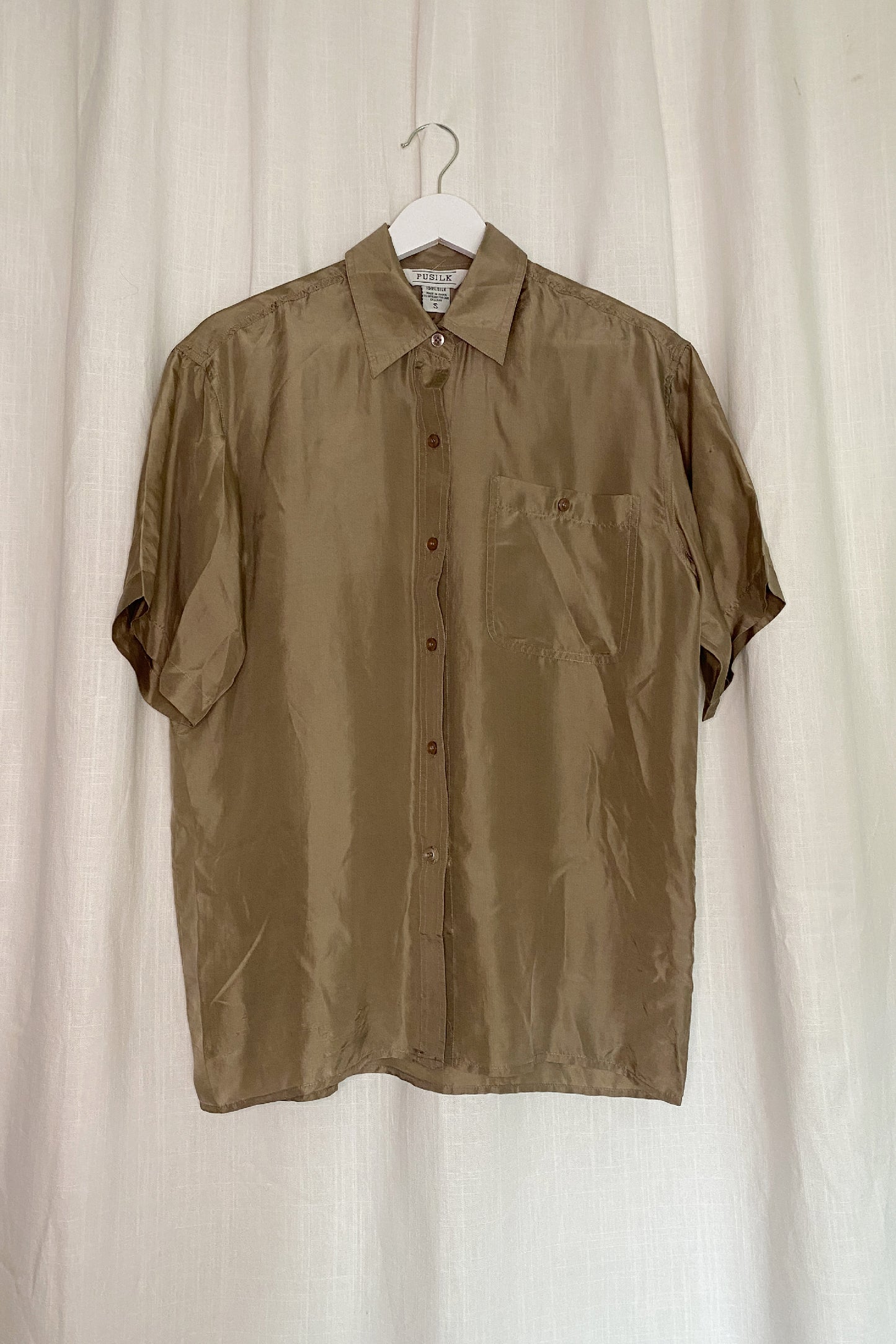 VINTAGE SILK SHIRT WITH POCKET