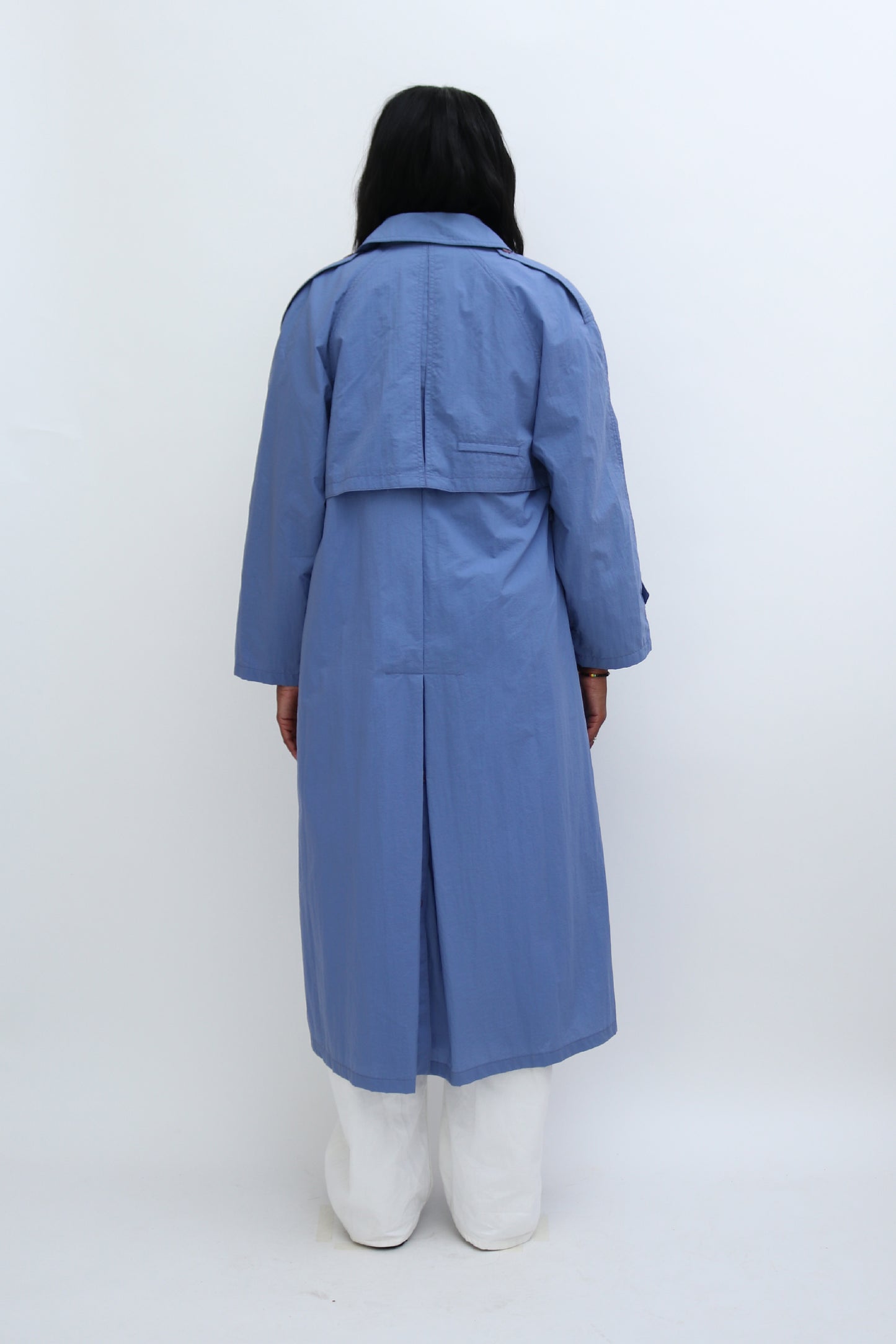 VINTAGE SKY BLUE TRENCH COAT