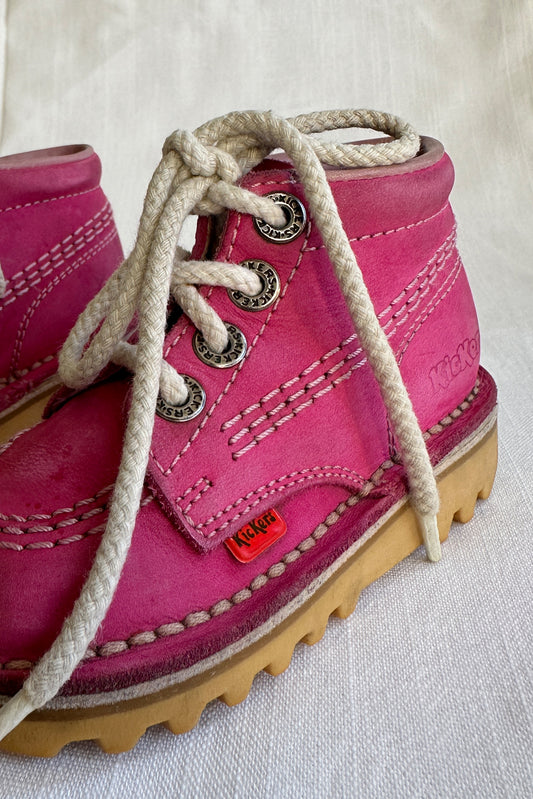 MINI: KICKERS UNISEX HI TOP PINK NUBUCK