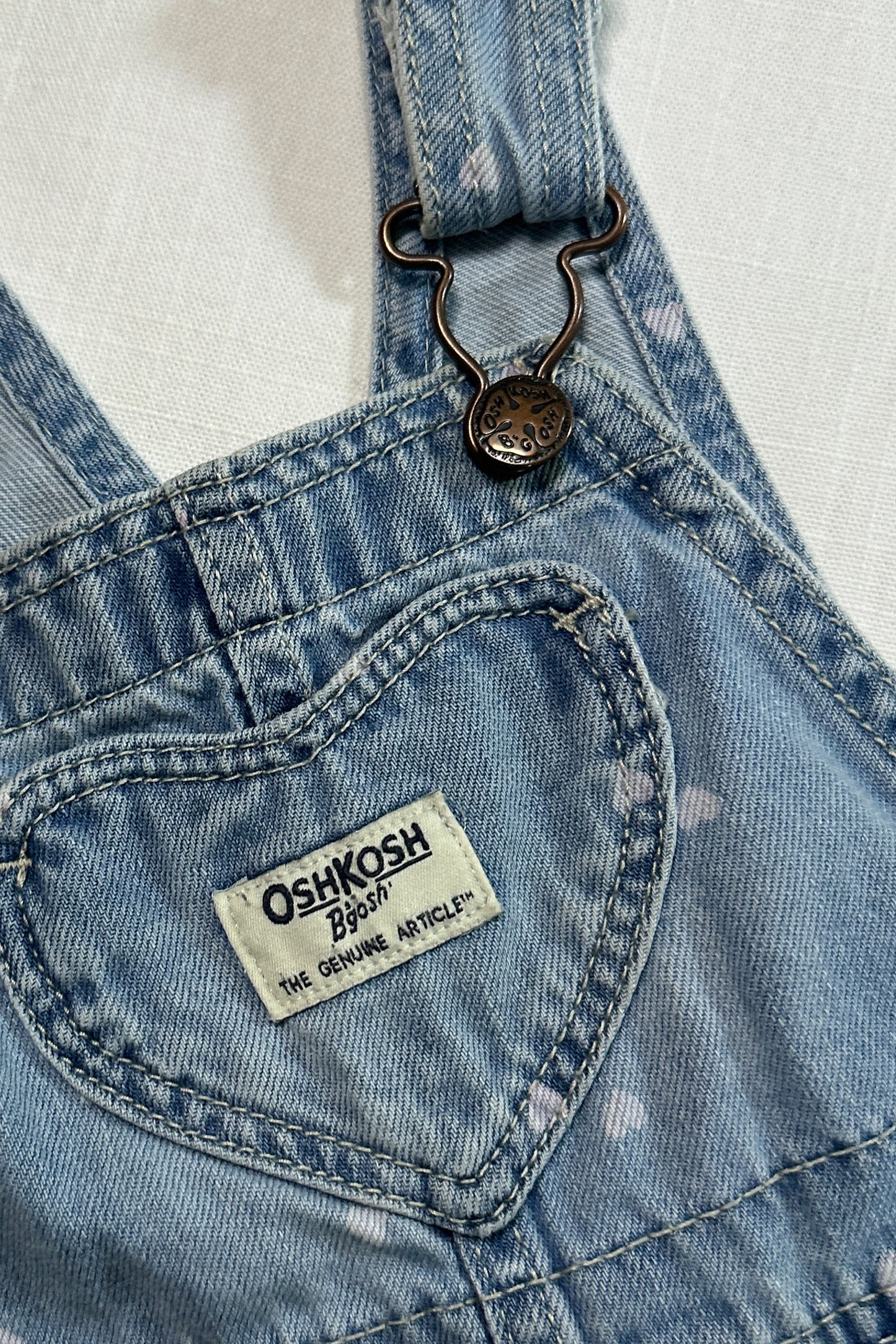 MINI: OSHKOSH B'GOSH HEART PRINT DUNGAREE