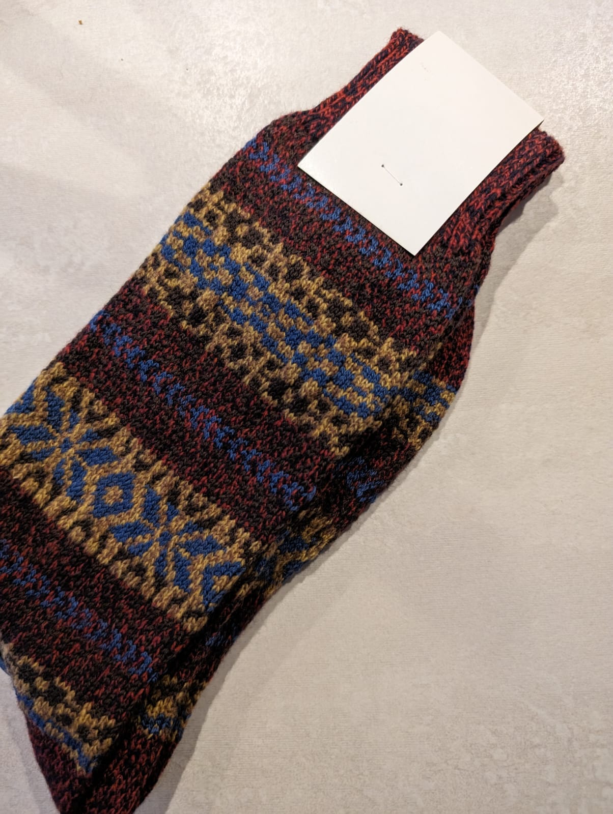 K&C MADE IN ENGLAND WOOL FAIRISLE SOCKS