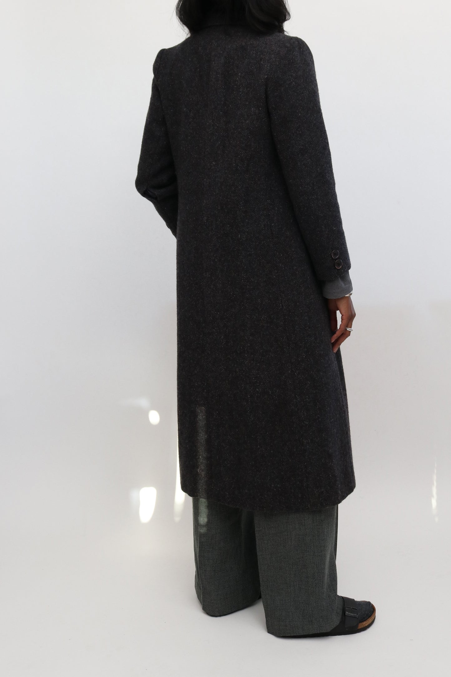 Charcoal Tailored Wool Coat