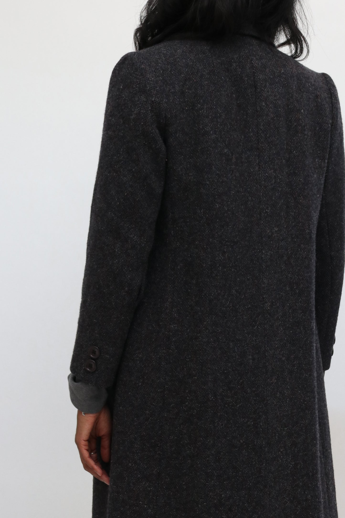 Charcoal Tailored Wool Coat