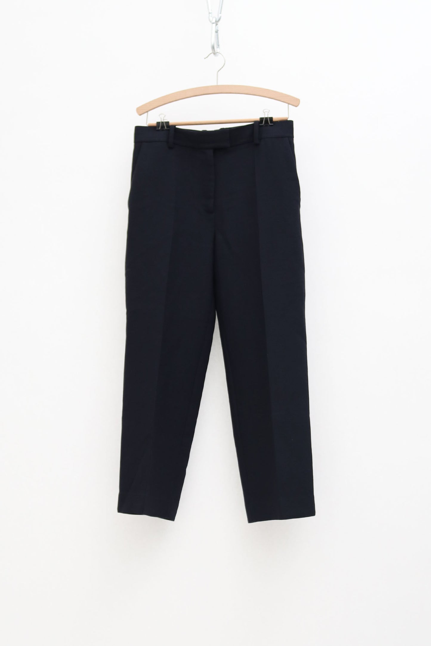Cos Navy Wool-Blend Trousers