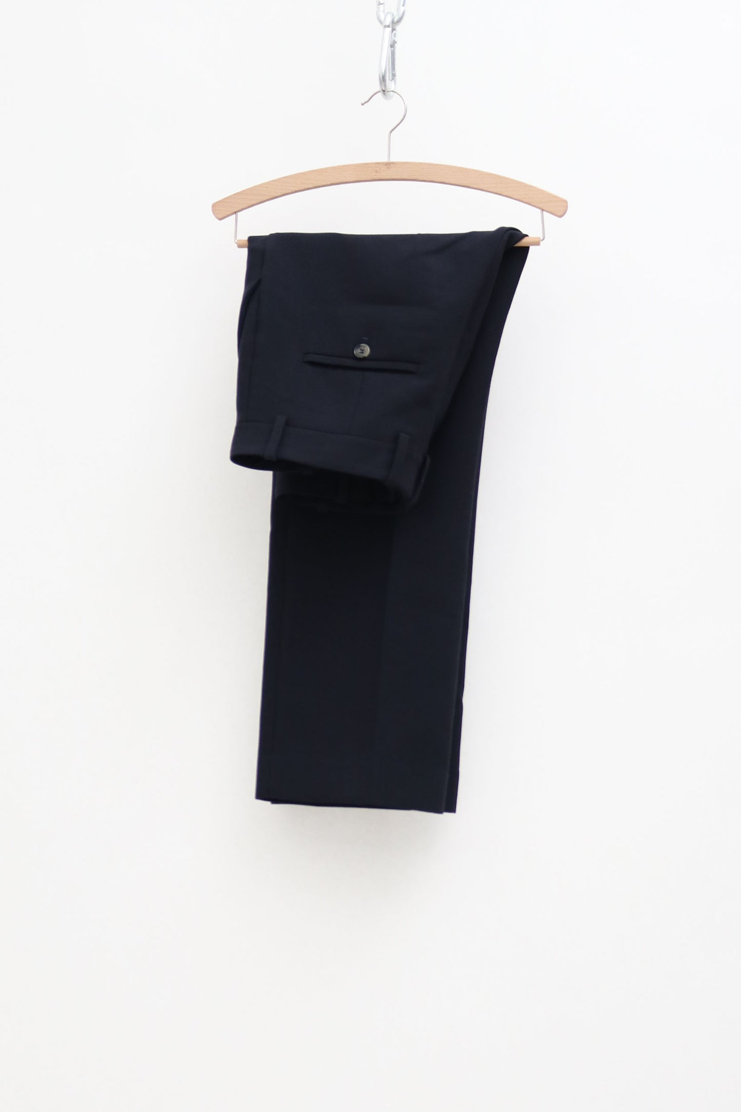 Cos Navy Wool-Blend Trousers