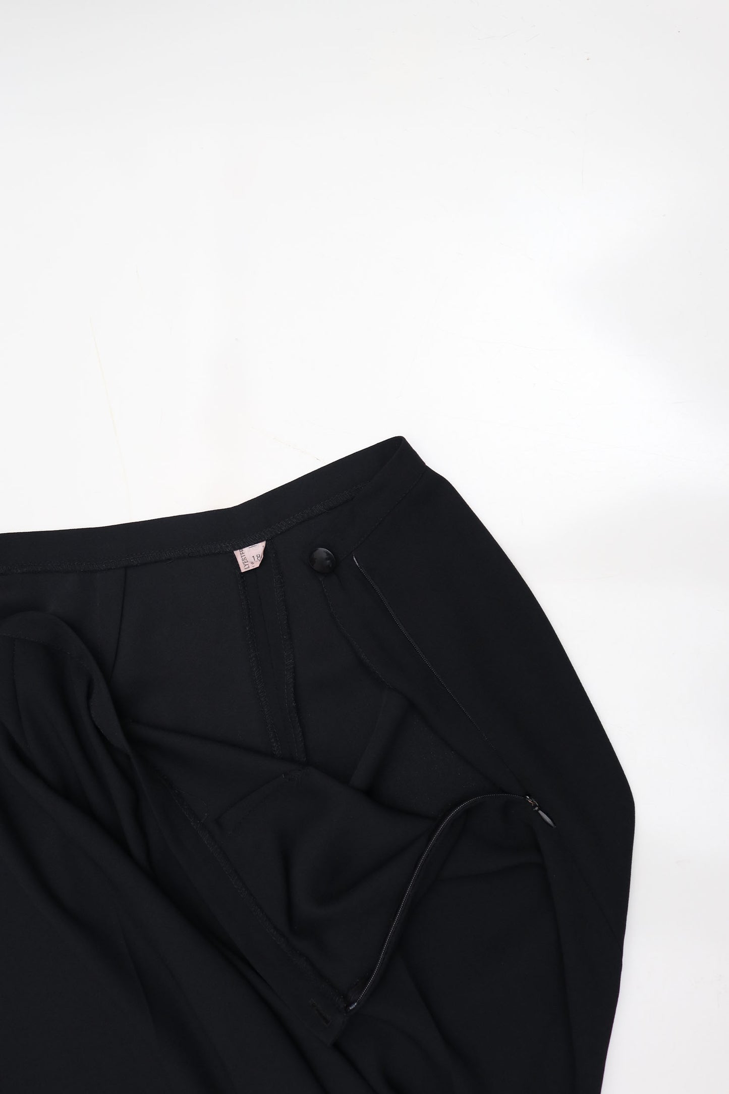 Vintage Black Crepe Trouser