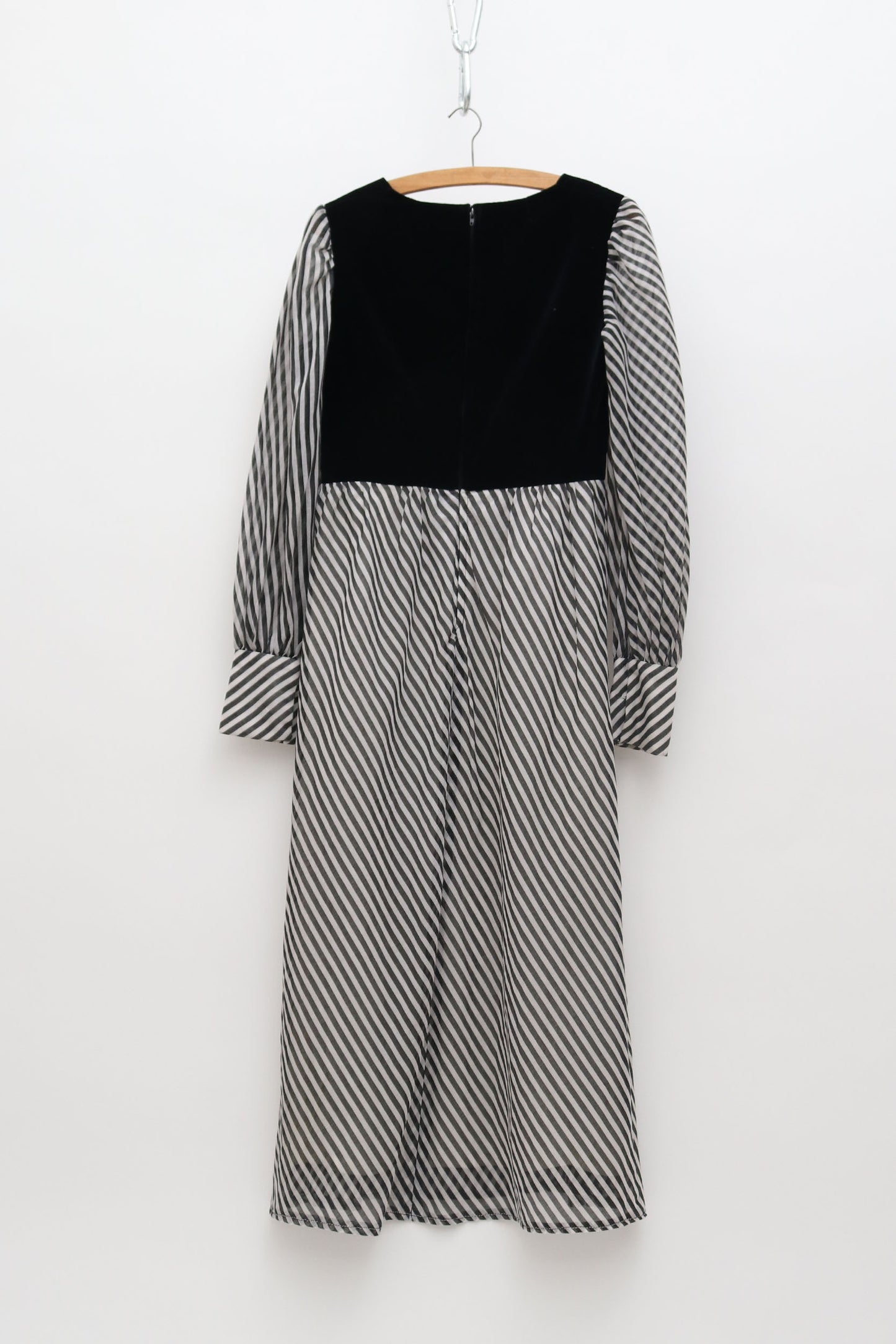Vintage Velvet and Puff Sleeve Maxi Dress