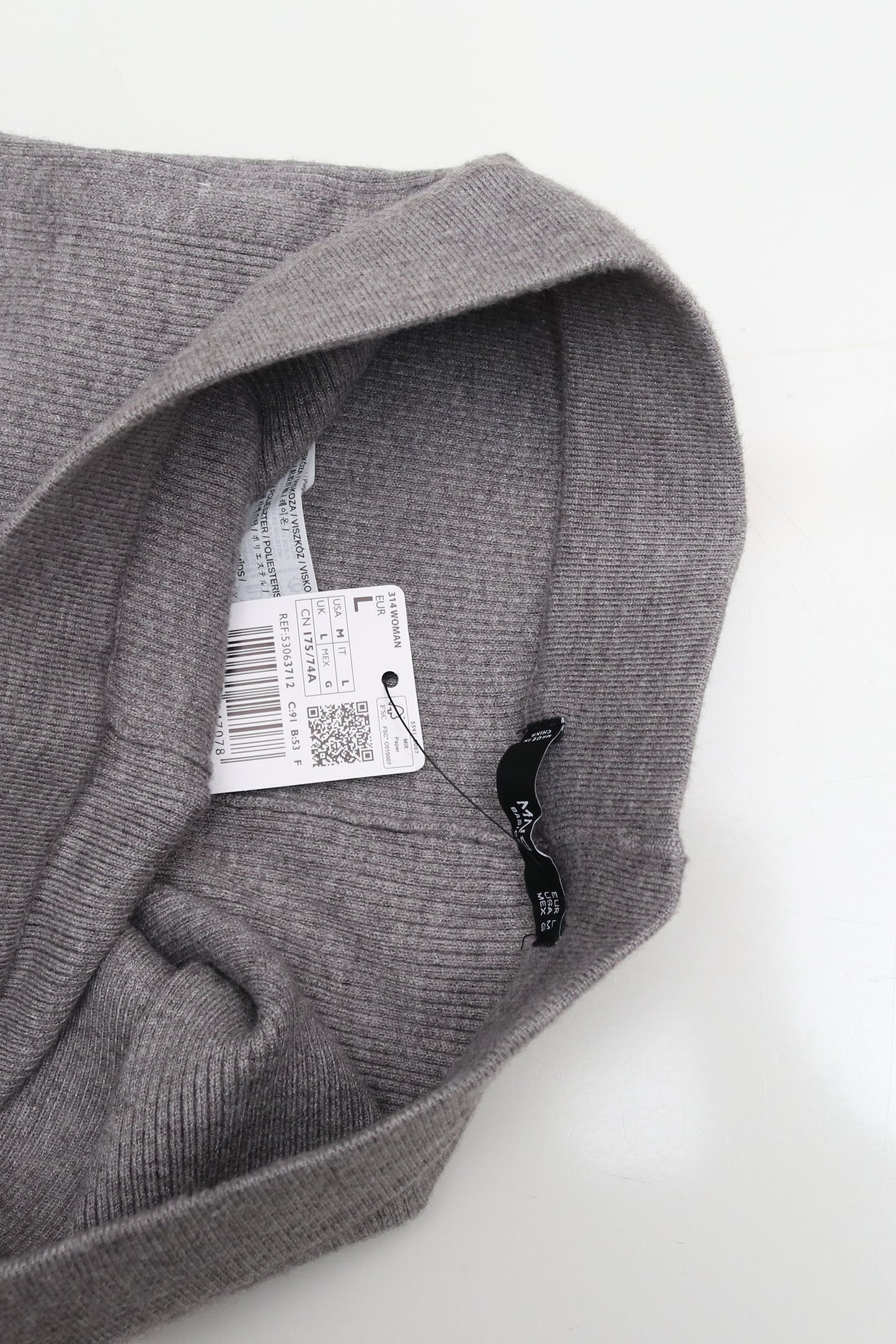 Grey Ribbed Lounge Pant