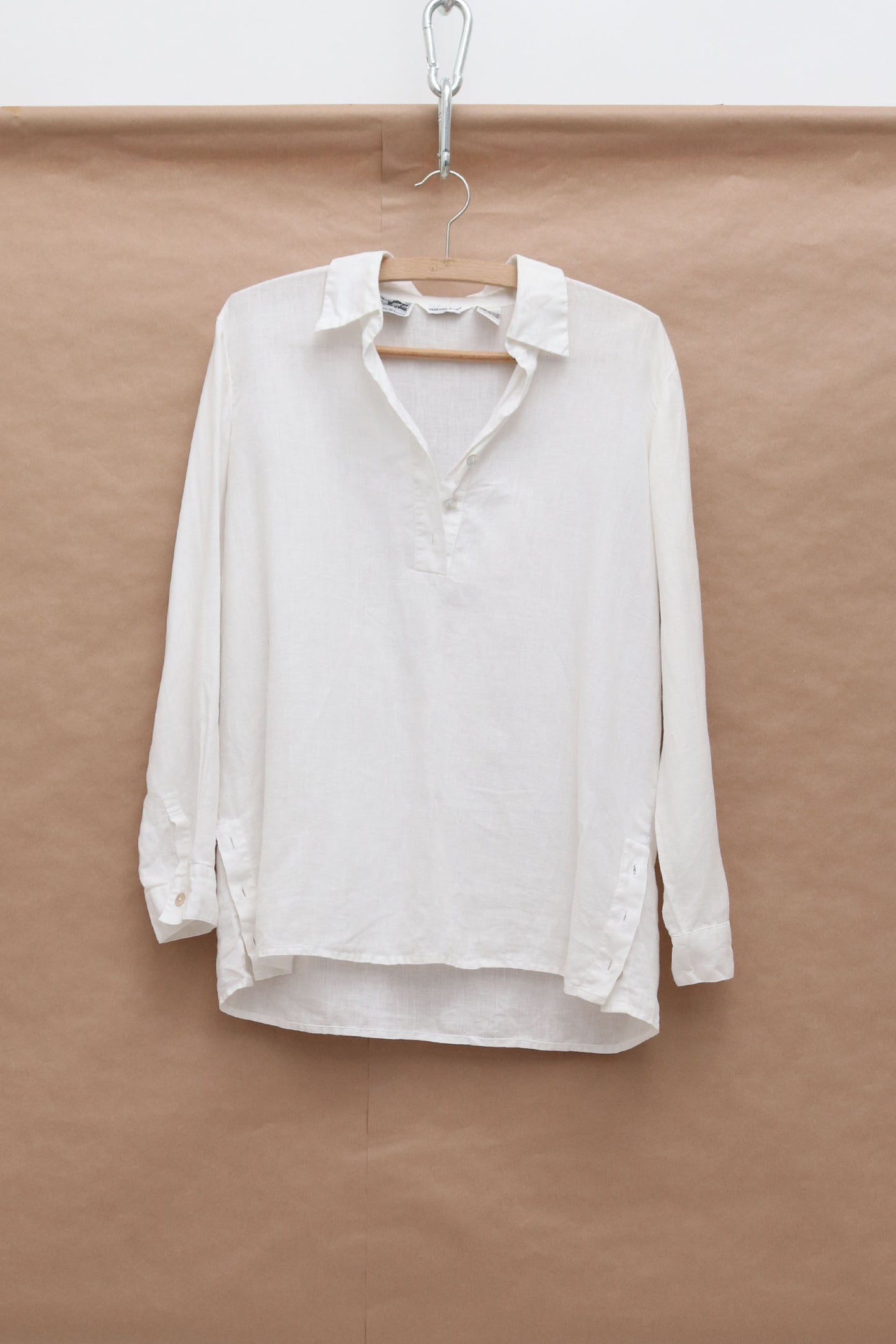 Vintage Linen Button Detail Blouse