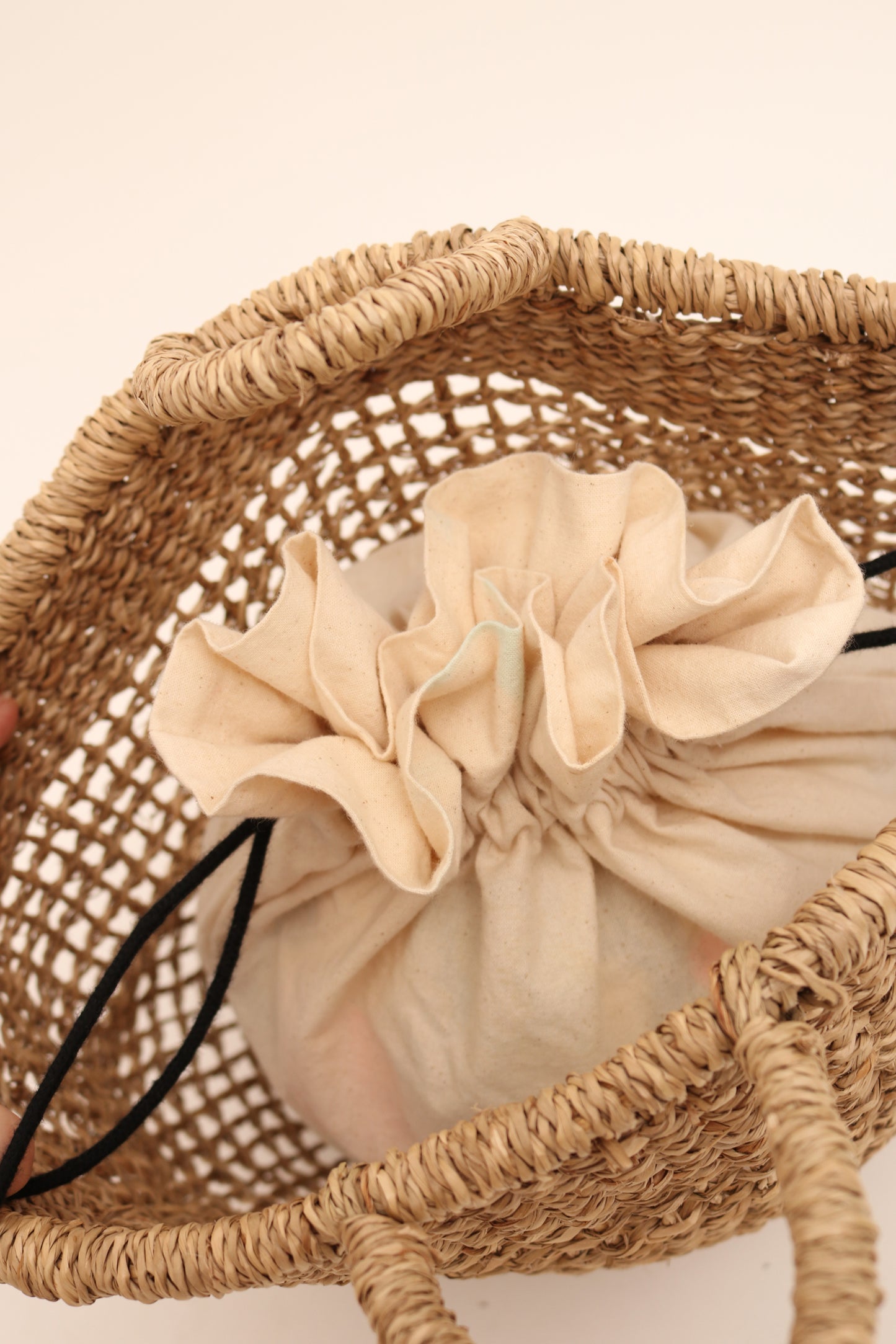 Large Wicker Basket Bag
