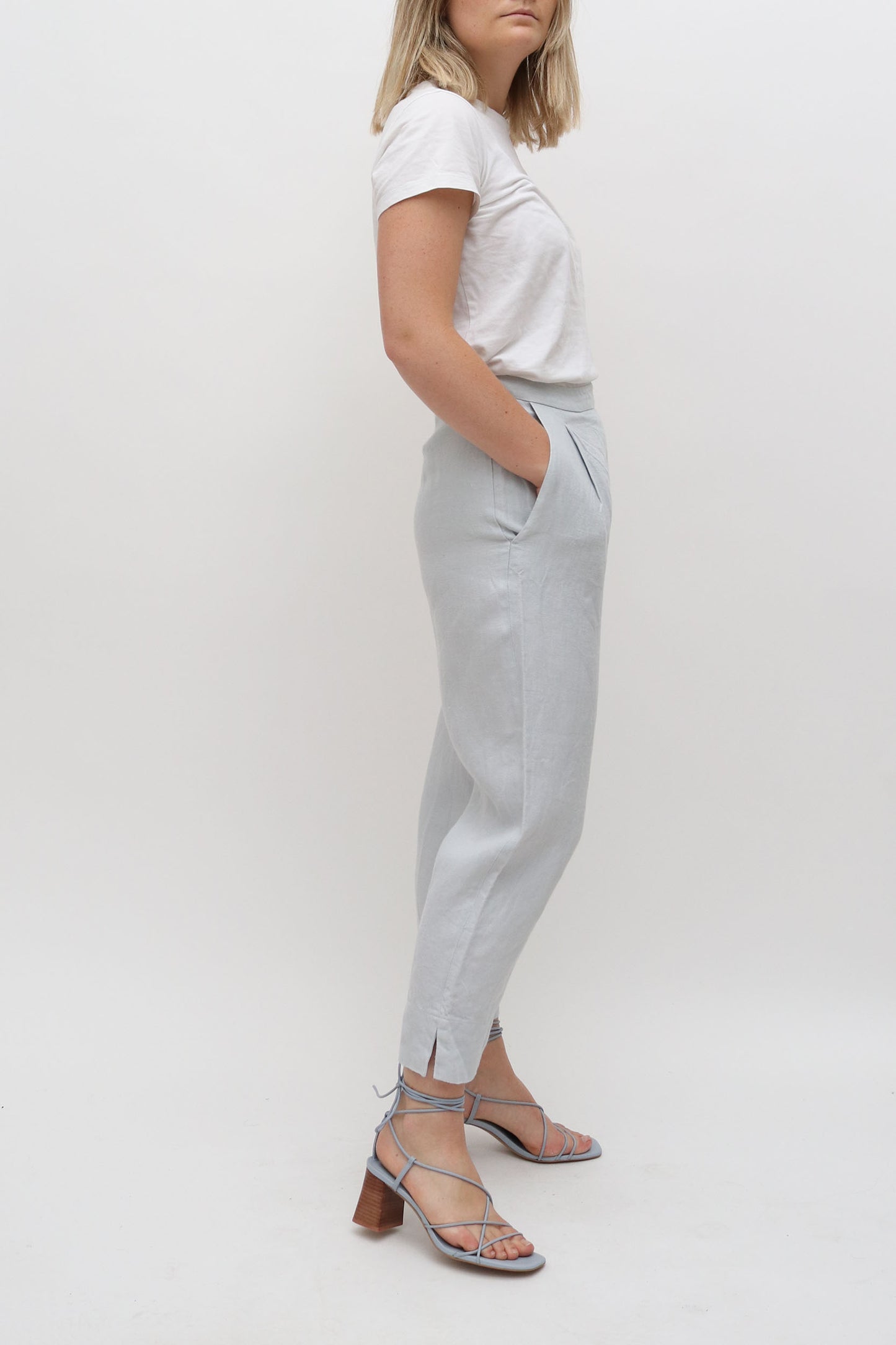 Split Hem Linen Trouser