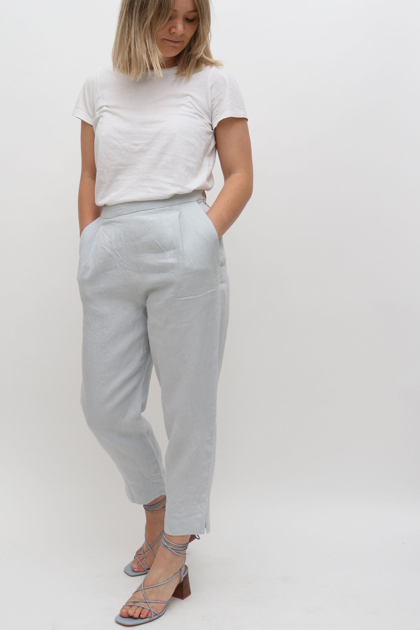 Split Hem Linen Trouser