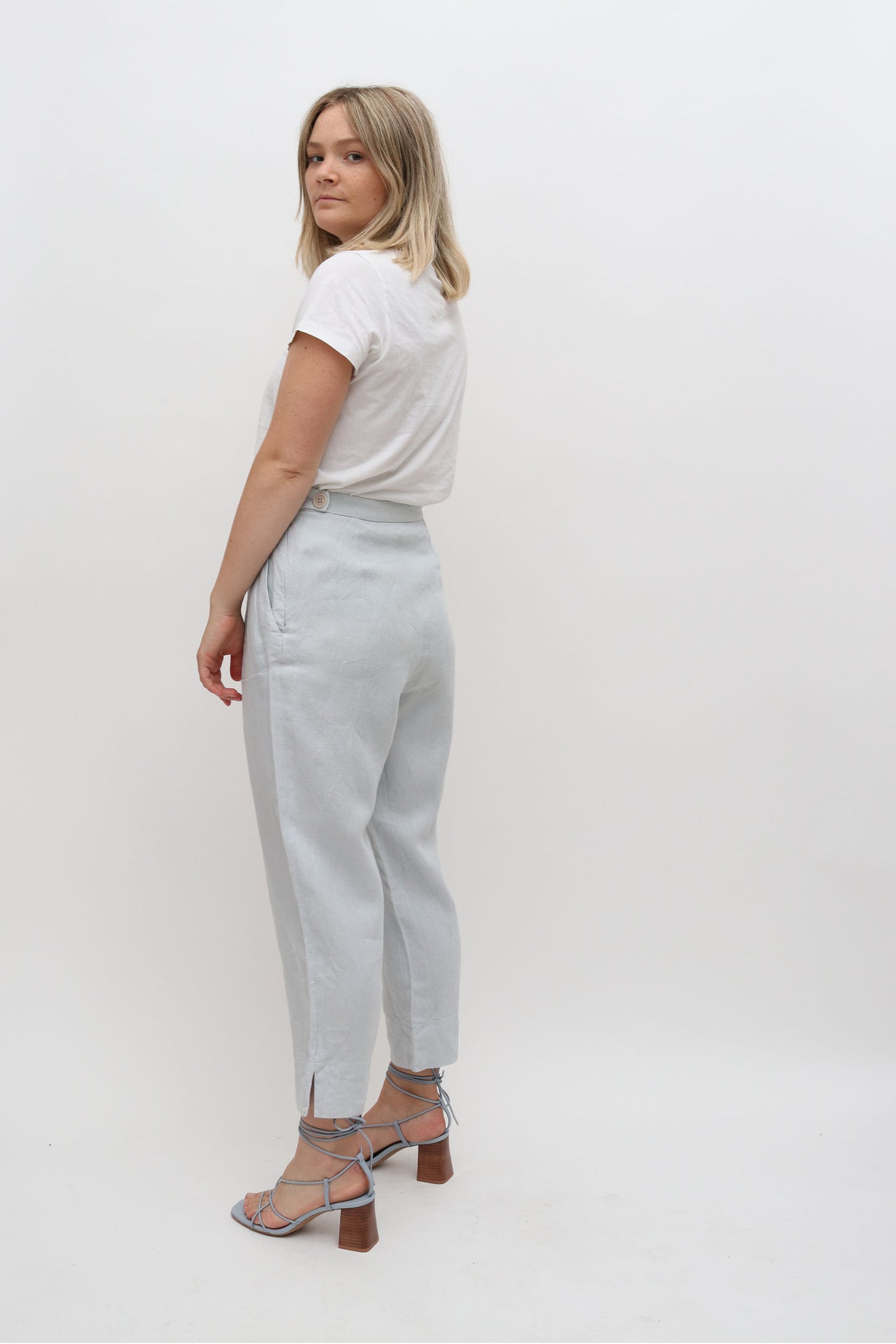 Split Hem Linen Trouser