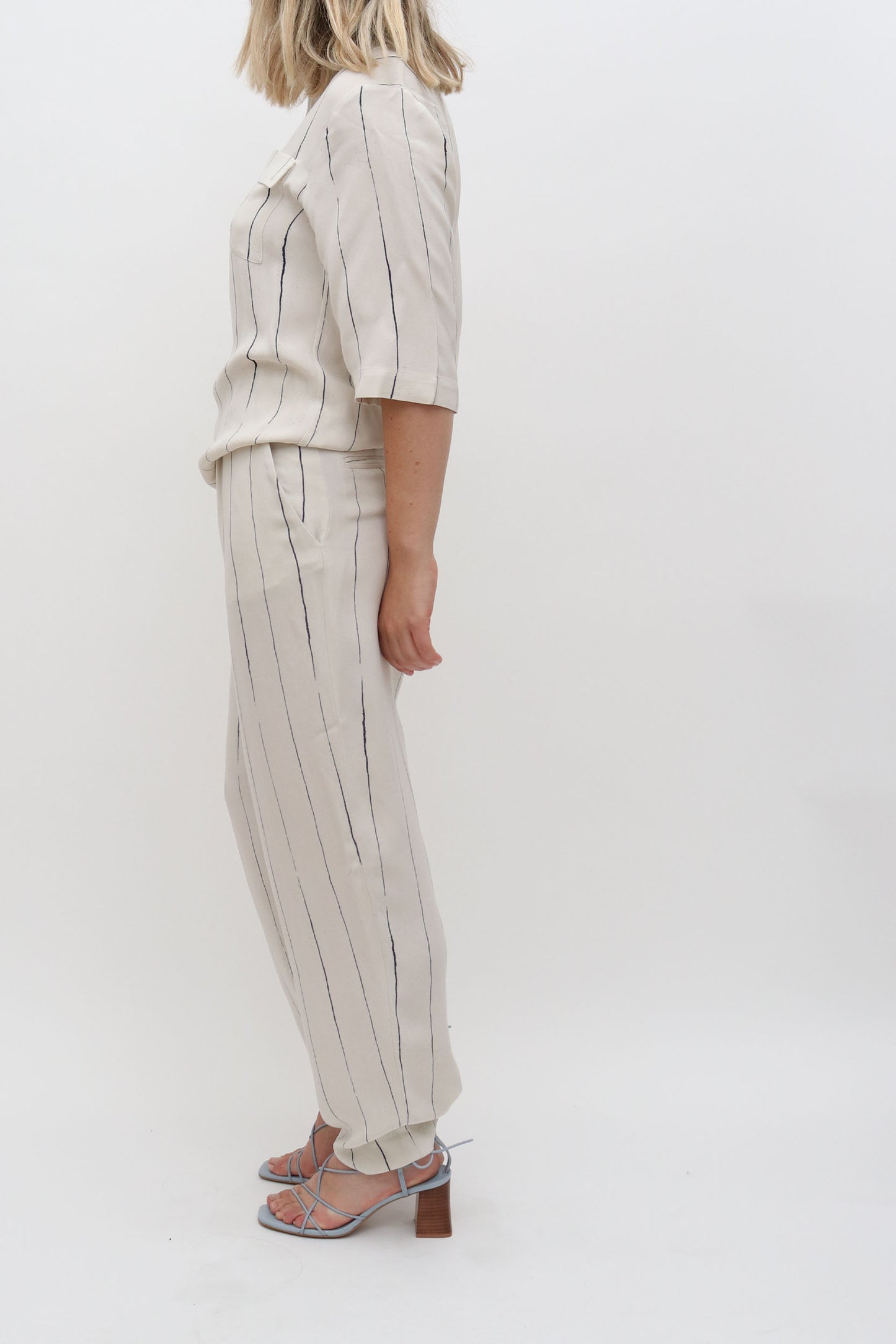 JOSEPH PRINTED STRIPE SILK CO-ORD