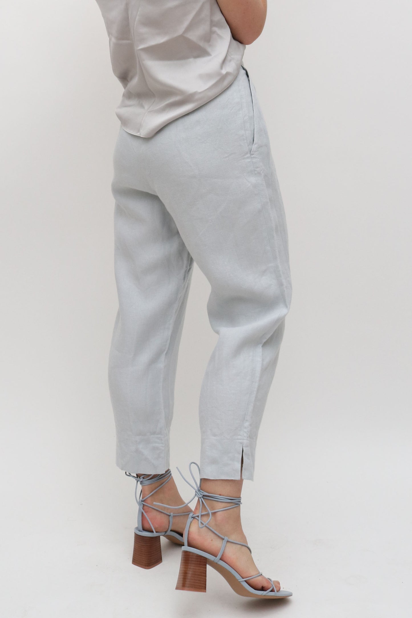 Split Hem Linen Trouser