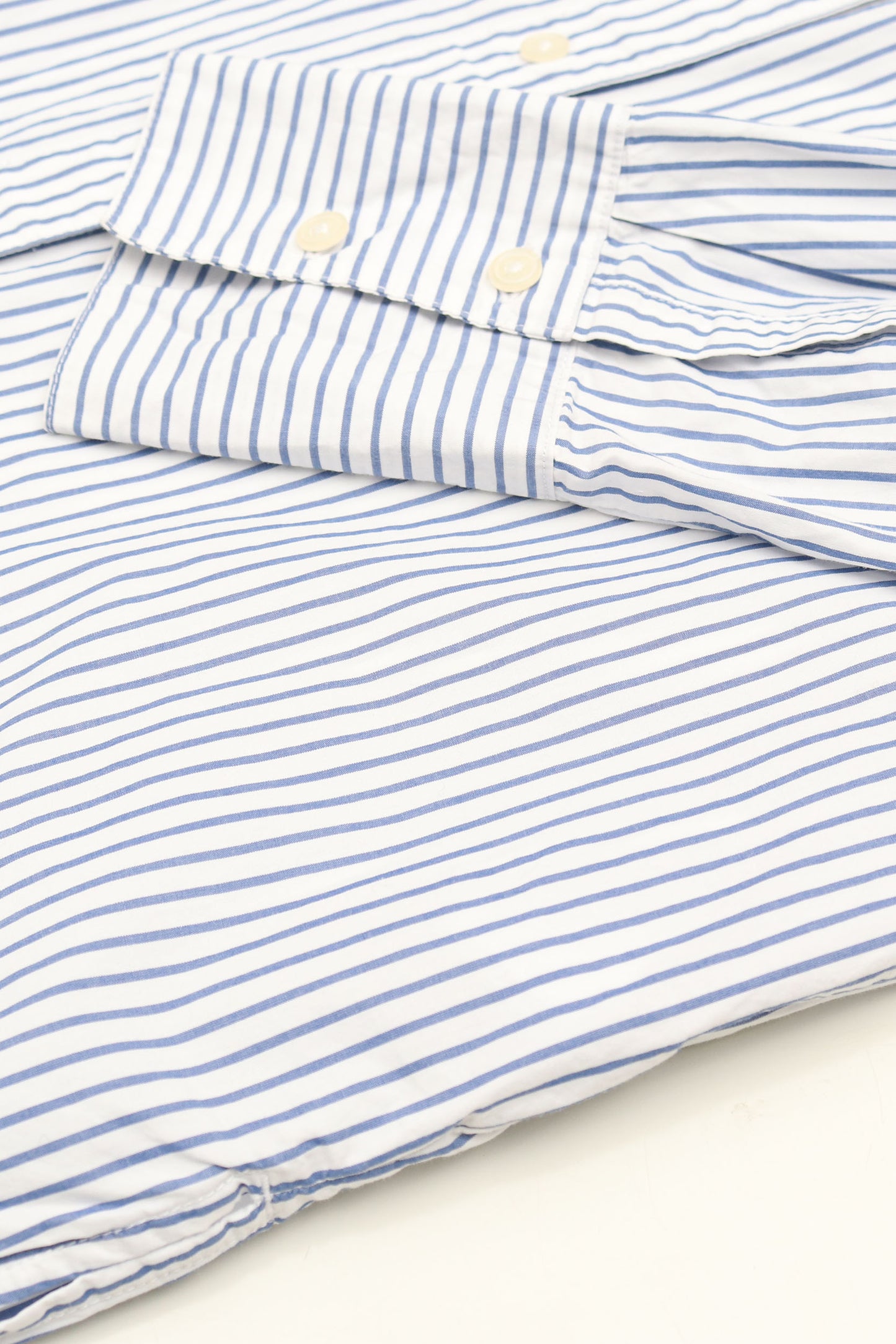 Striped Collarless Shirt