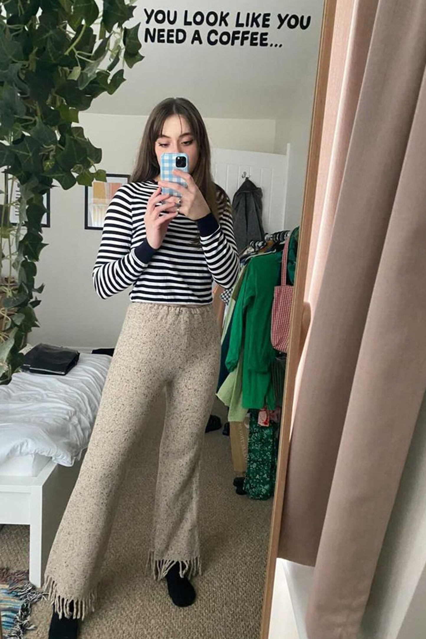 Vintage Handmade Fringed Flared Trouser