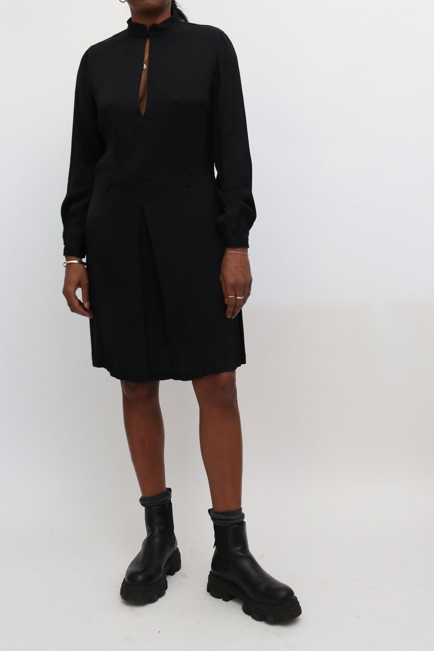 RENT: TOTÊME KEYHOLE BLACK MINI DRESS — from £33.75 per week