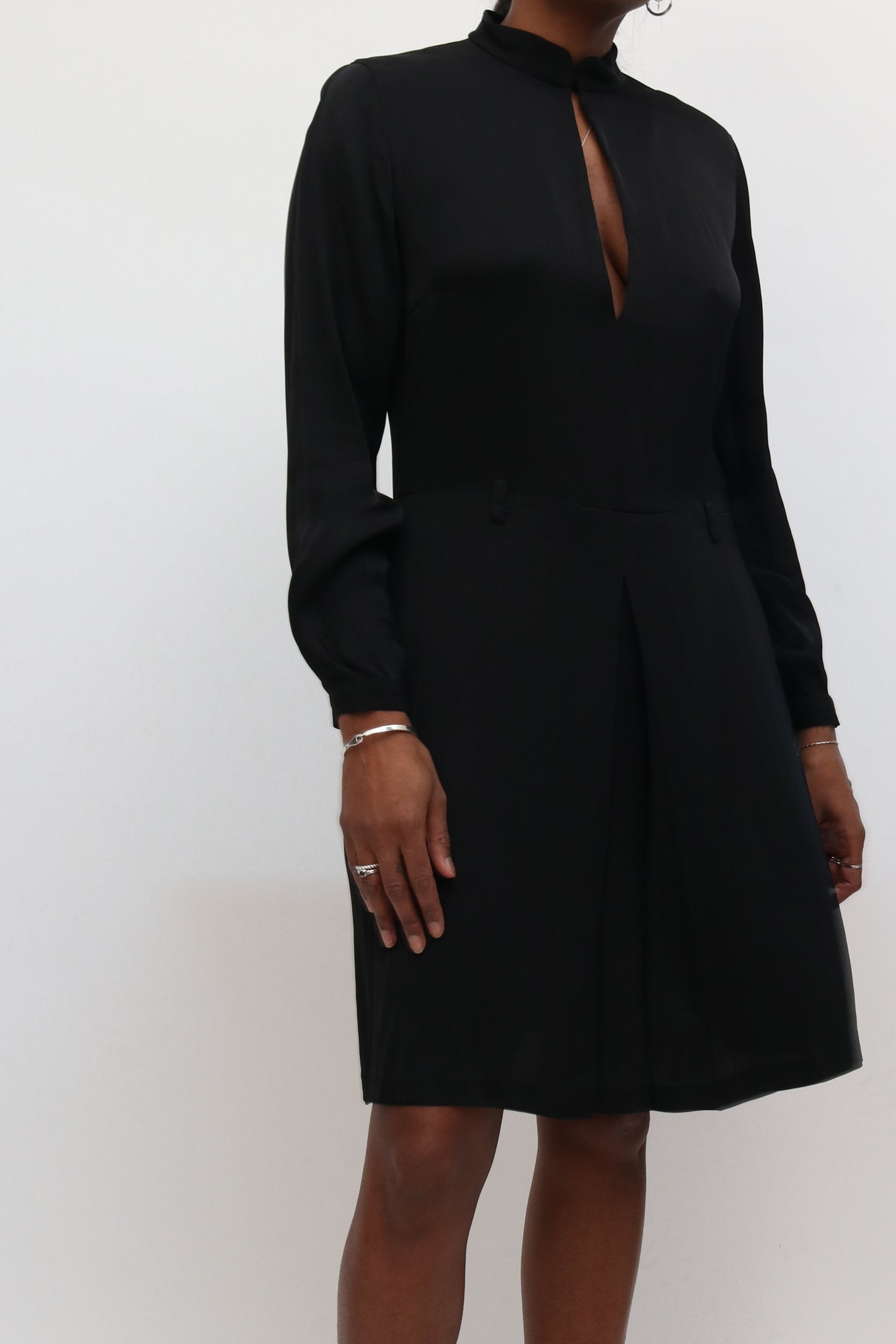RENT: TOTÊME KEYHOLE BLACK MINI DRESS — from £33.75 per week