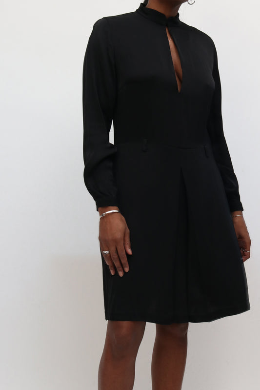 RENT: TOTÊME KEYHOLE BLACK MINI DRESS — from £33.75 per week