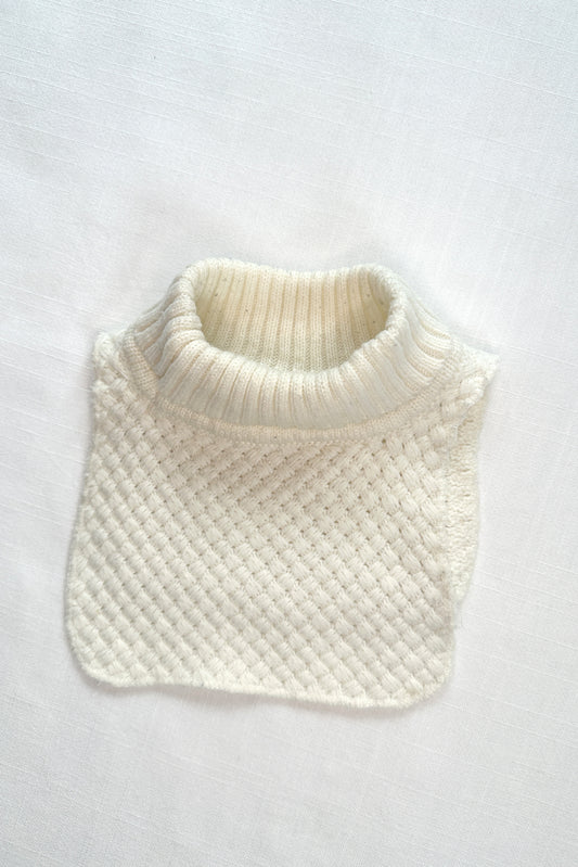 MINI: BASKET KNIT POLO-NECK COLLAR