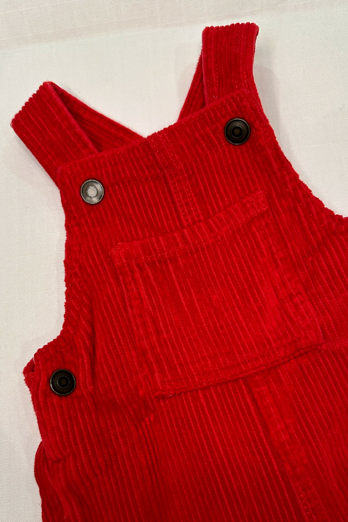 MINI: RED CORDUROY DUNGAREES