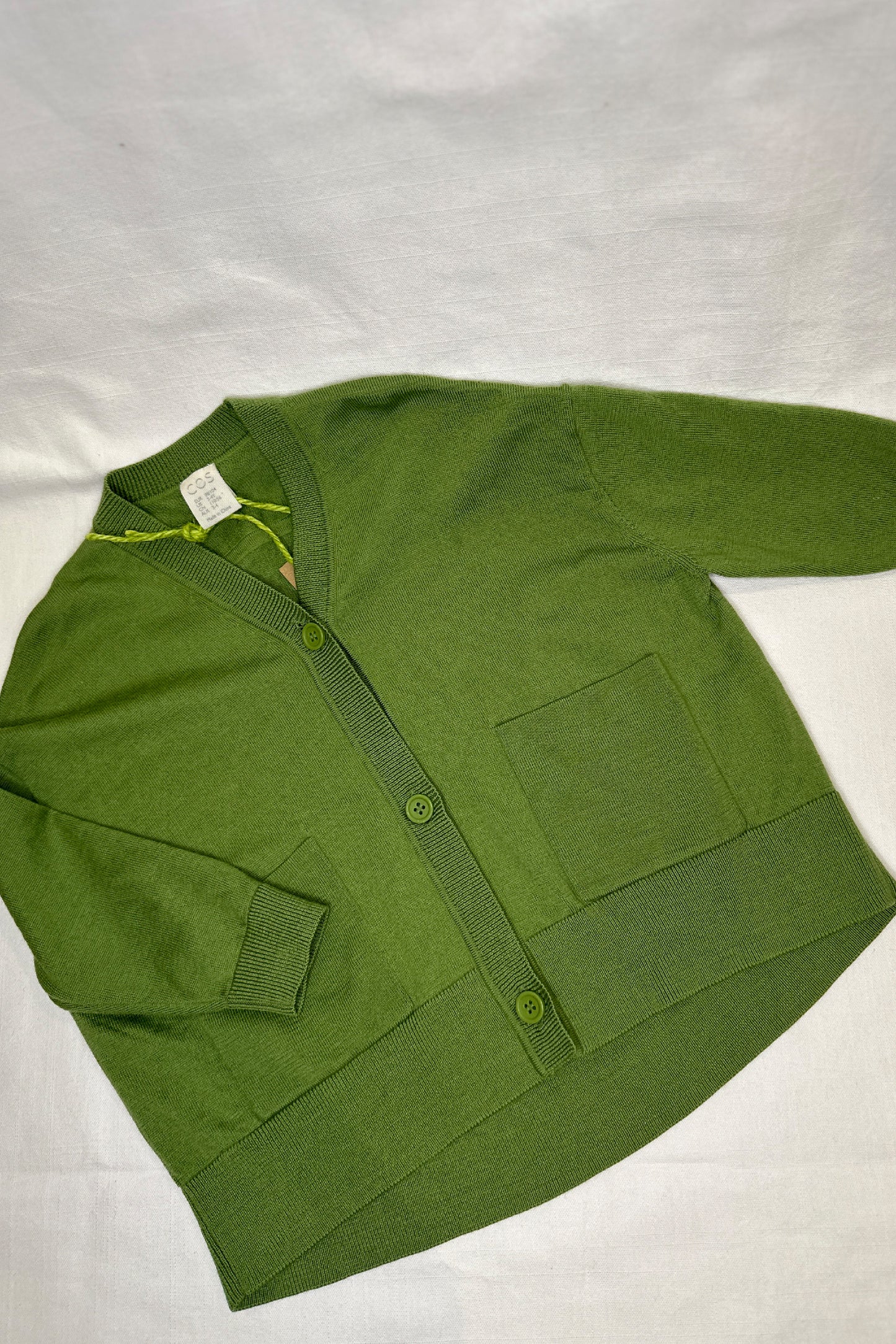 MINI: COS GREEN RELAXED FIT CARDIGAN