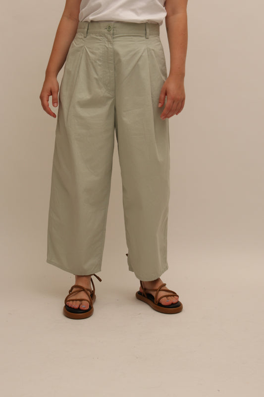 COS BARREL-LEG COTTON TROUSERS