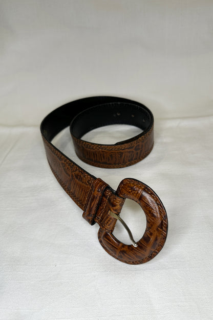 Mock-Croc Leather Belts