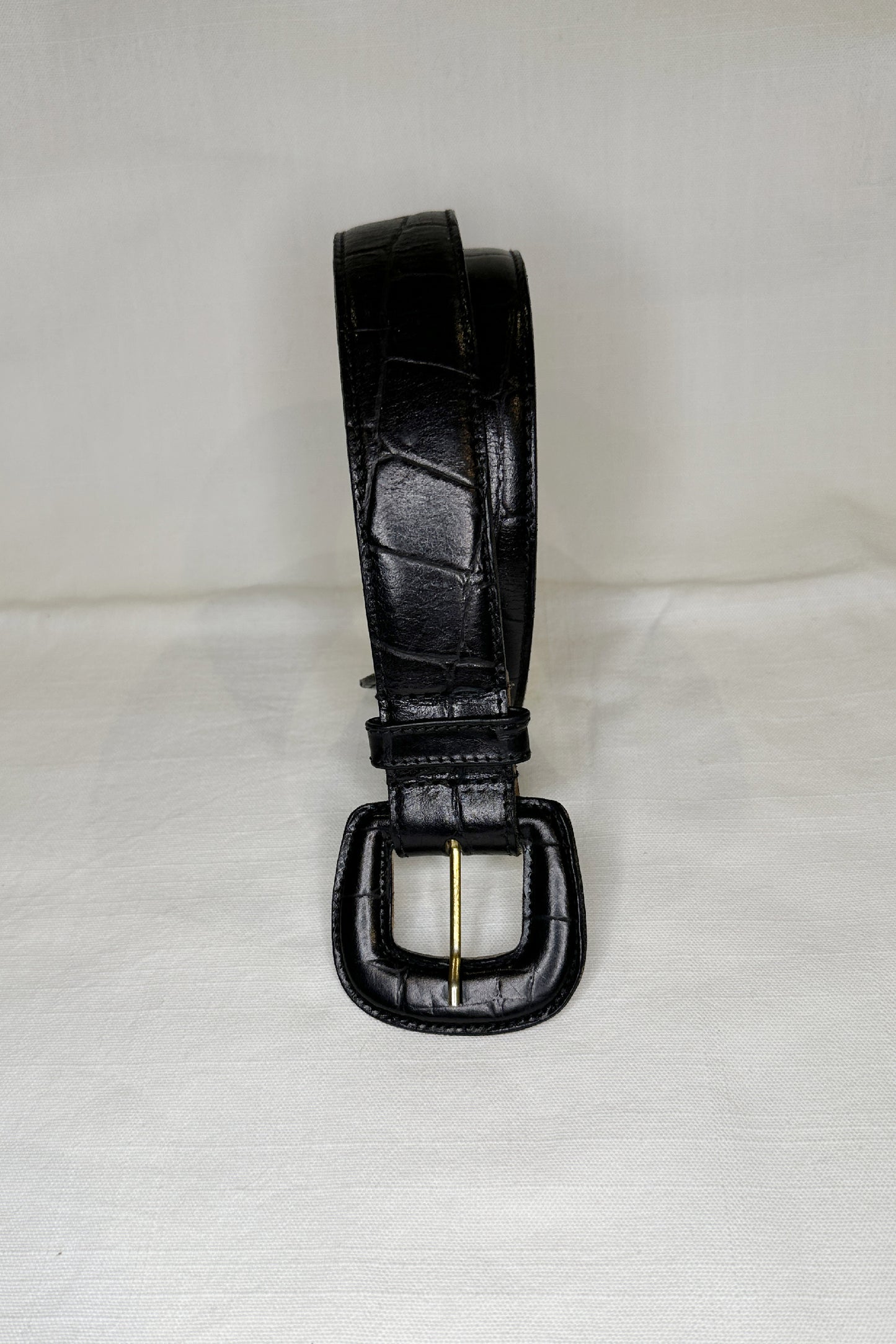 Mock-Croc Leather Belts