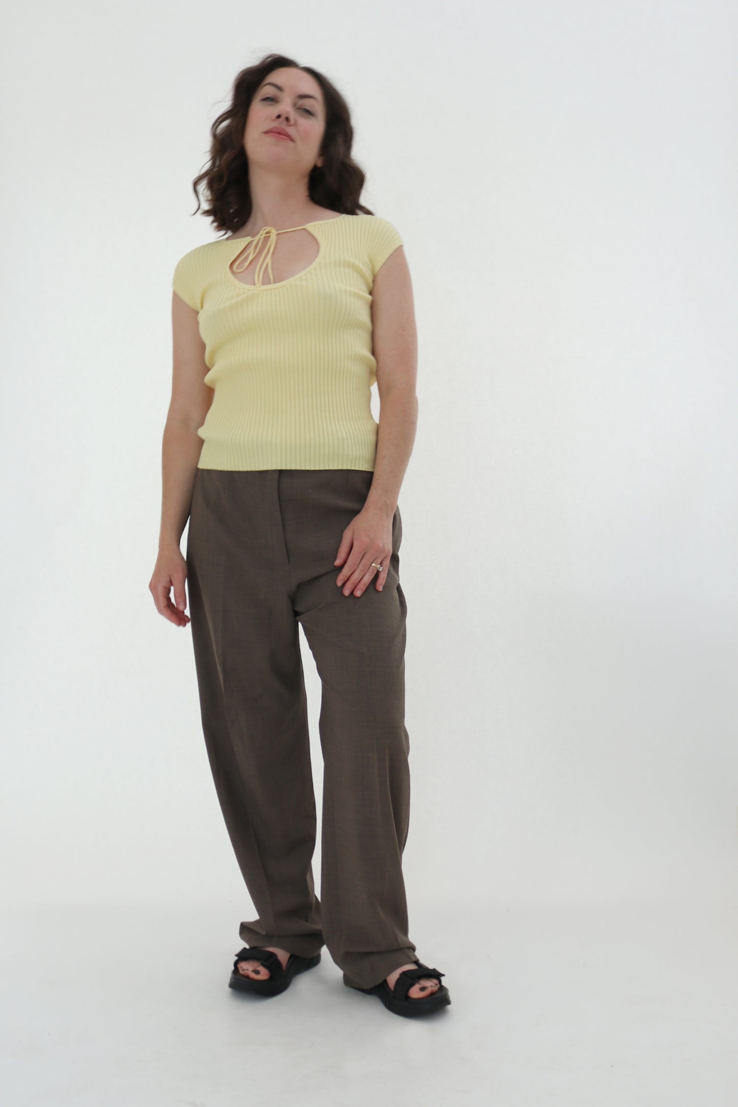 MAX MARA WIDE TAILORED WOOL TROUSERS