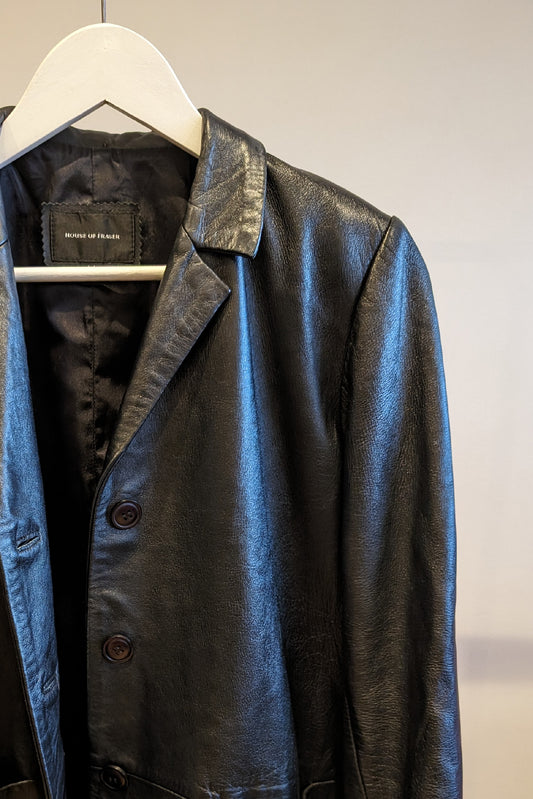 VINTAGE LEATHER BLAZER