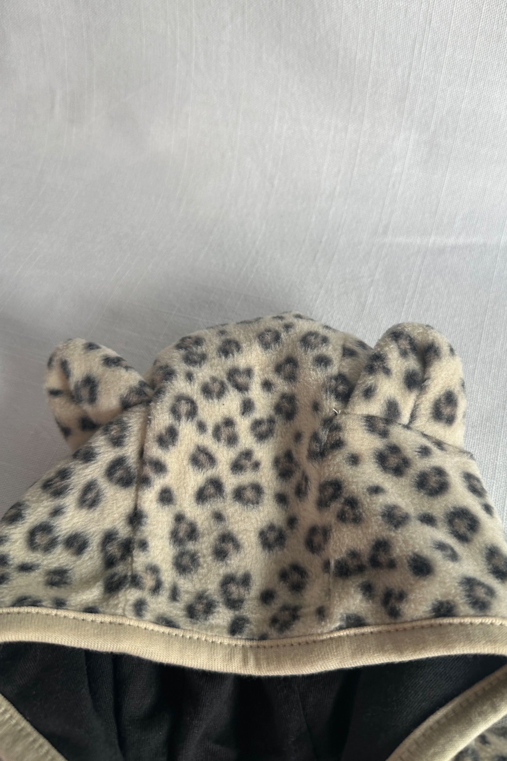 Cheetah print fleece pullover sale