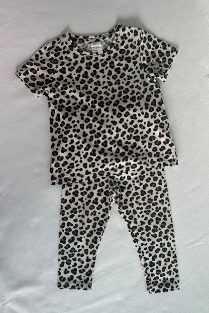 MINI: LEOPARD PRINT T-SHIRT + LEGGINGS CO-ORD