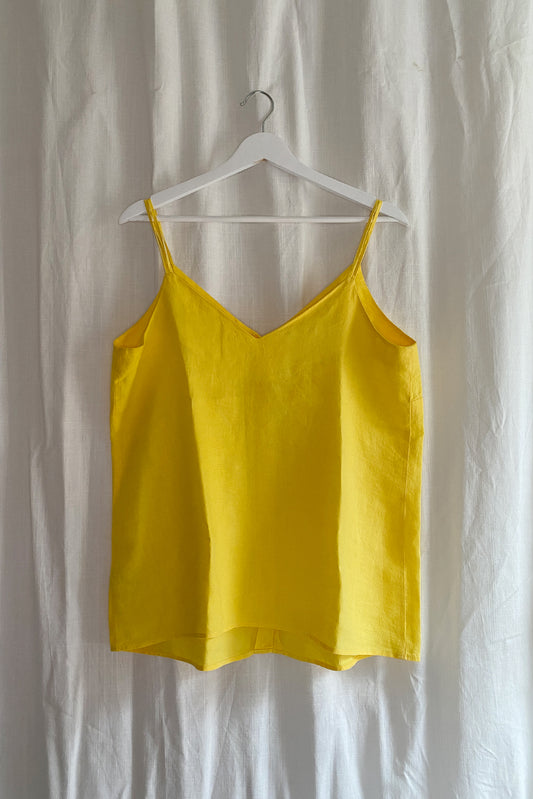 LINEN DOUBLE STRAP CAMI