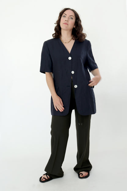 MAX MARA LINEN SHORT SLEEVE JACKET