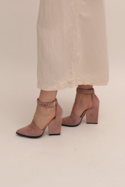 WHISTLES PINK ANKLE STRAP HEELS