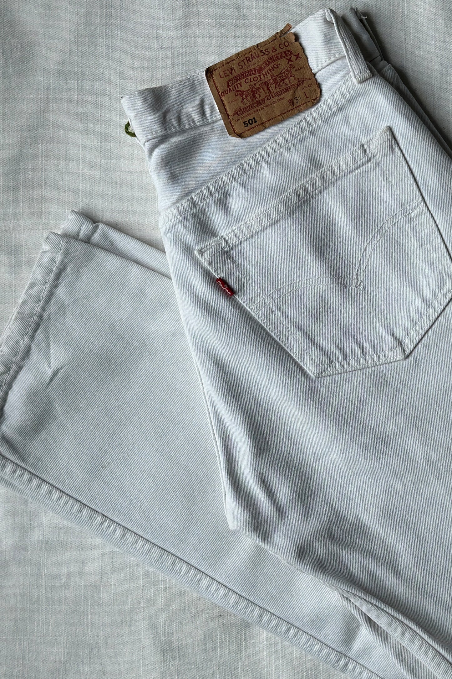 LEVI'S 501 WHITE DENIM JEANS