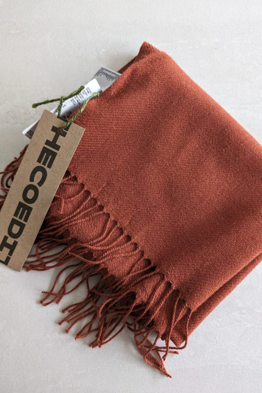 UNIQLO HEATTECH BURNT ORANGE SCARF