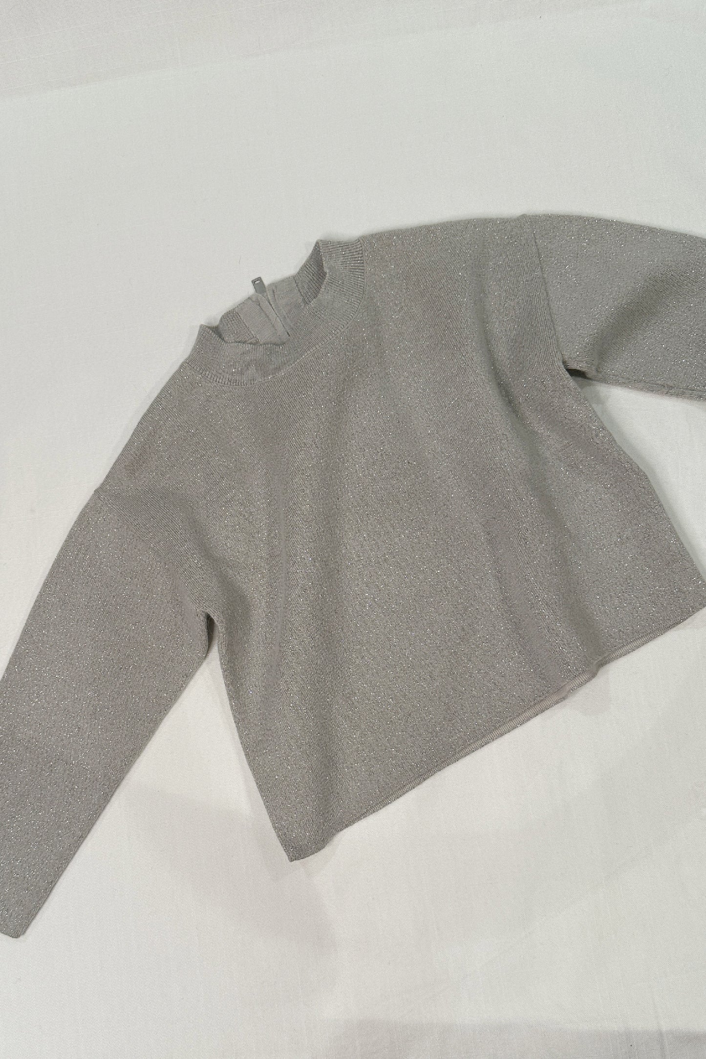 MINI: COS SILVER SPARKLE KNITTED SWEATER