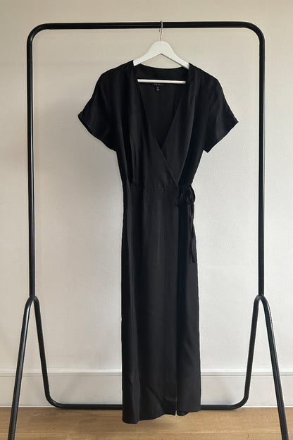 OTHER STORIES SATIN WRAP DRESS