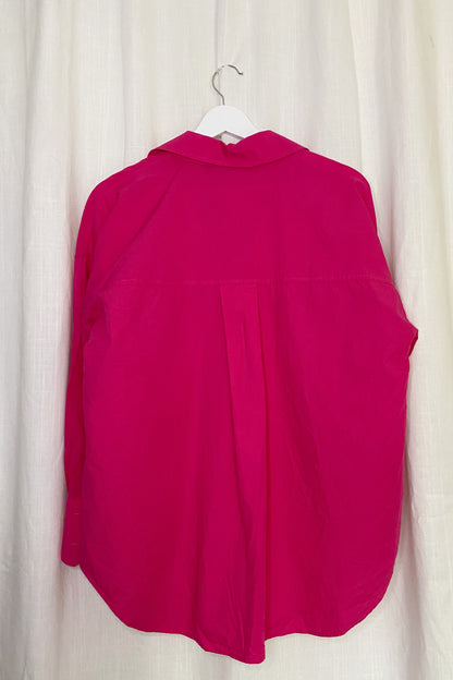 OVERSIZED VIBRANT PINK COTTON SHIRT