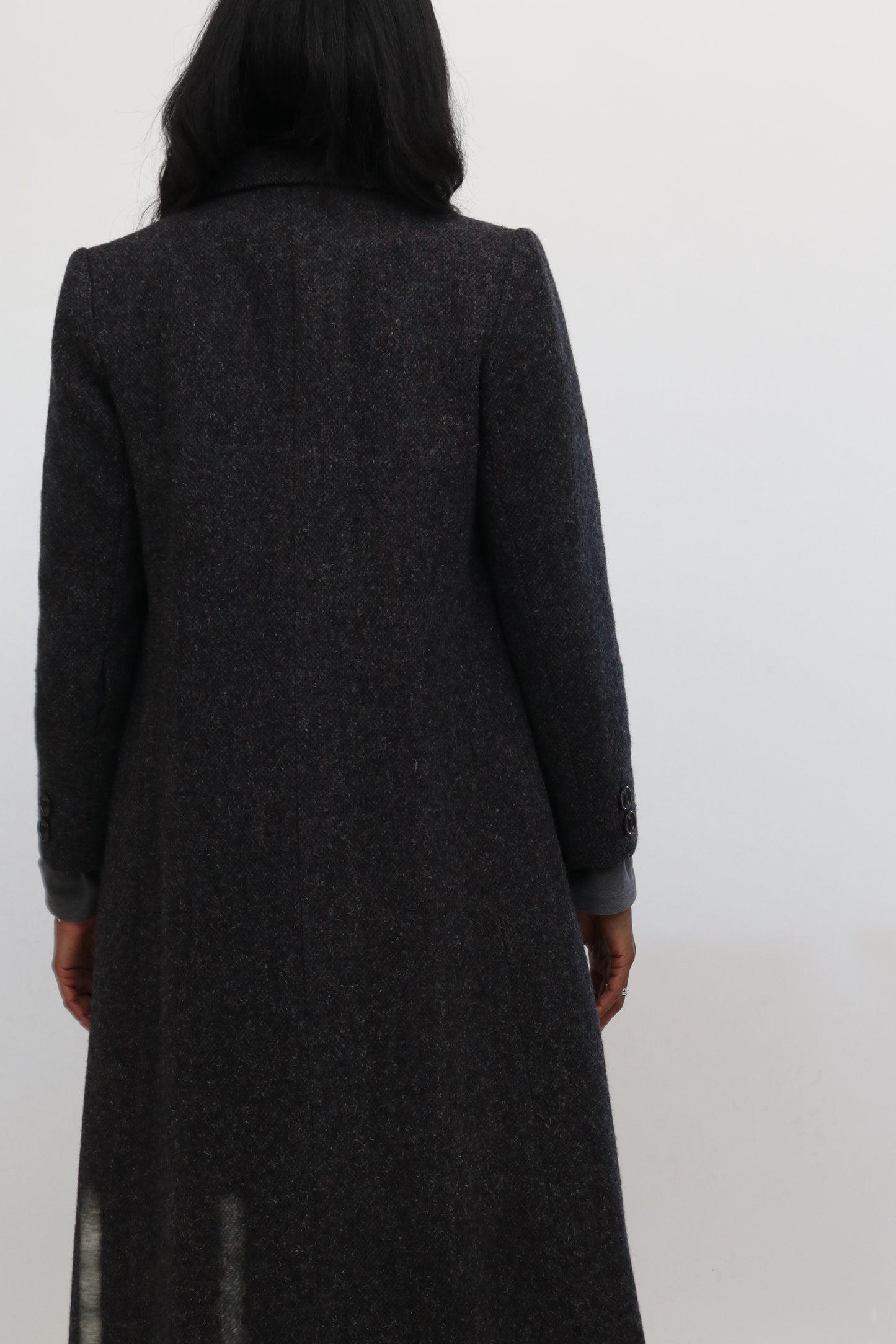 Charcoal Tailored Wool Coat